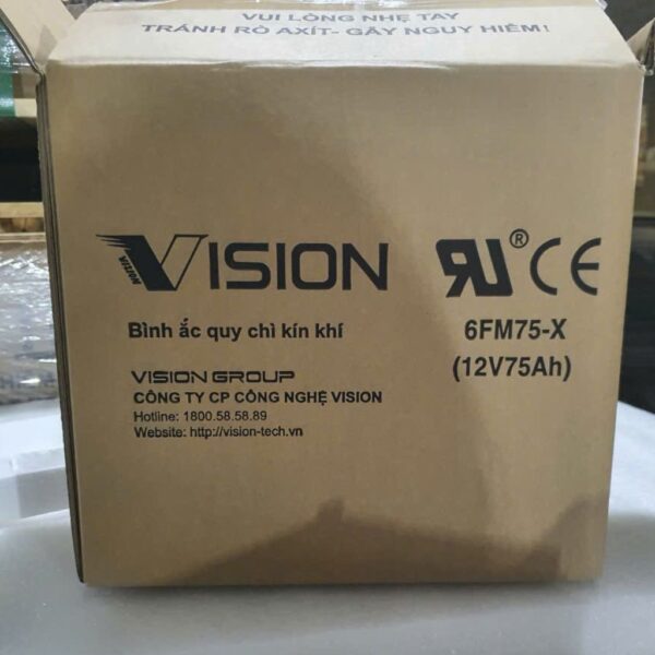 Bình ắc quy Vision 6FM75-X 12V 75Ah