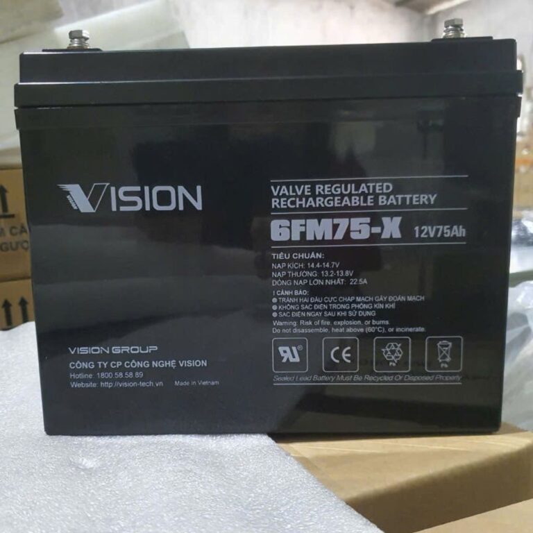 Bình ắc quy Vision 6FM75-X 12V 75Ah