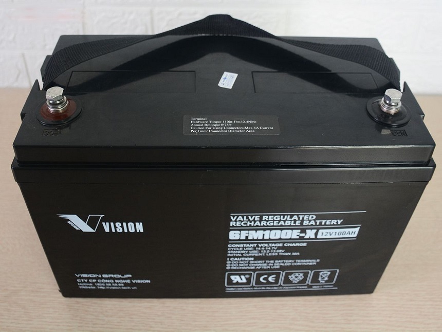 Bình ắc quy Vision 6FM100E-X 12V 100Ah