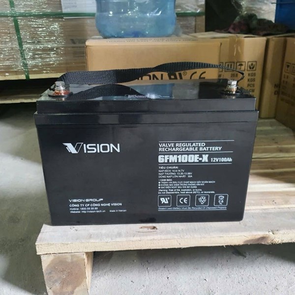 Bình ắc quy Vision 6FM100E-X 12V 100Ah