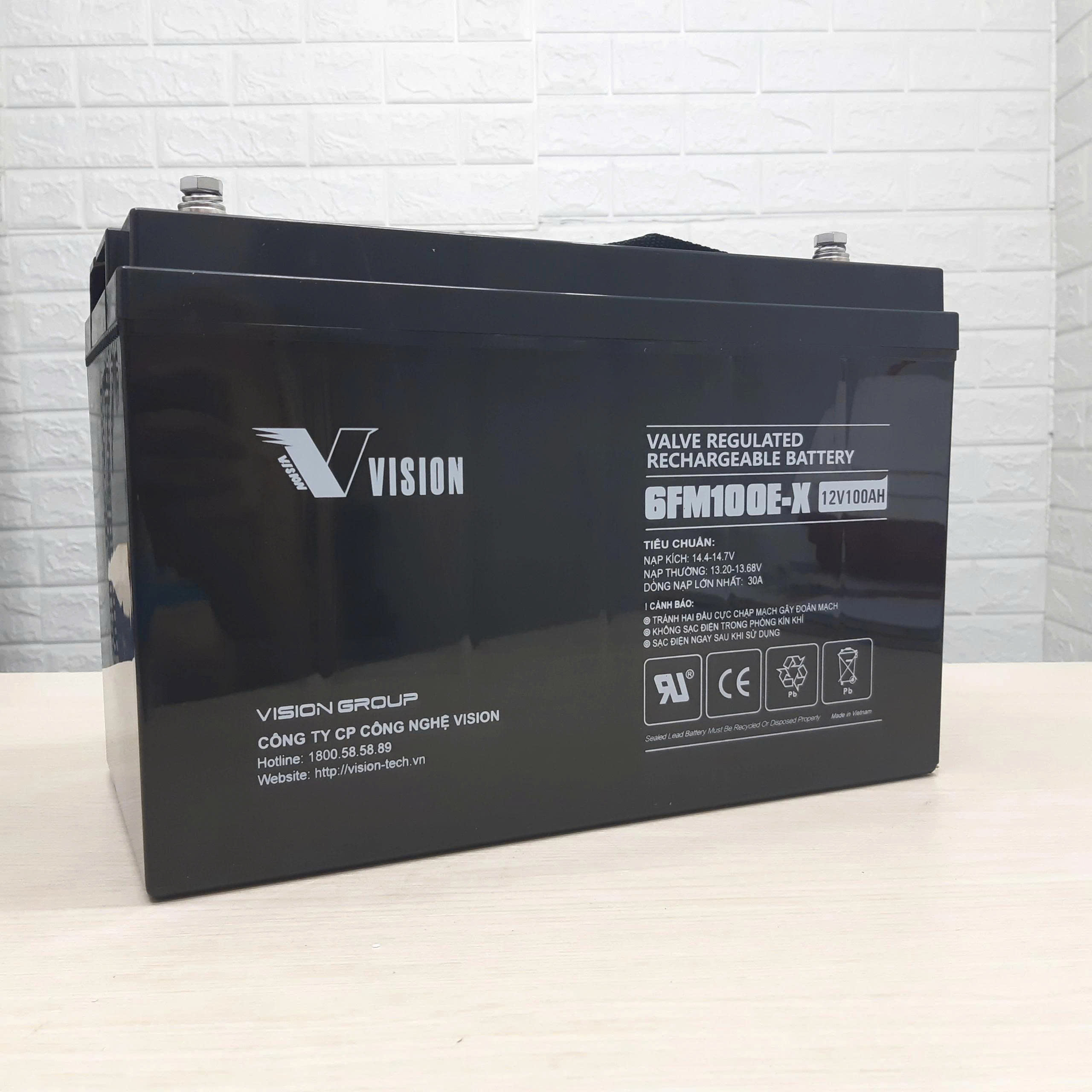 Bình ắc quy Vision 6FM100E-X 12V 100Ah