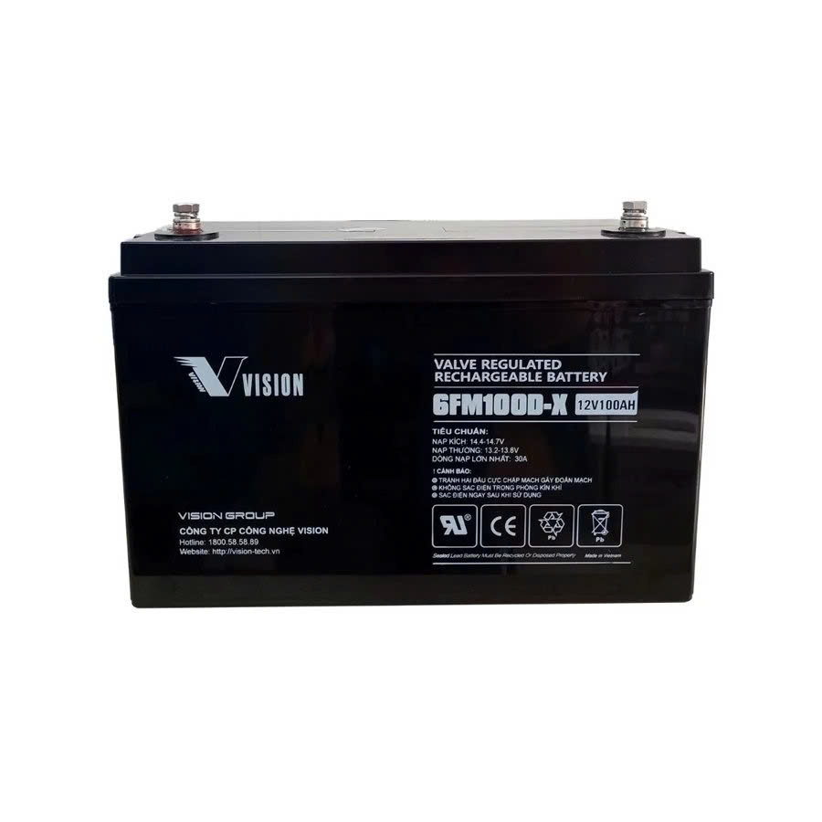 bình ắc quy Vision 6FM100D-X 12V 100Ah