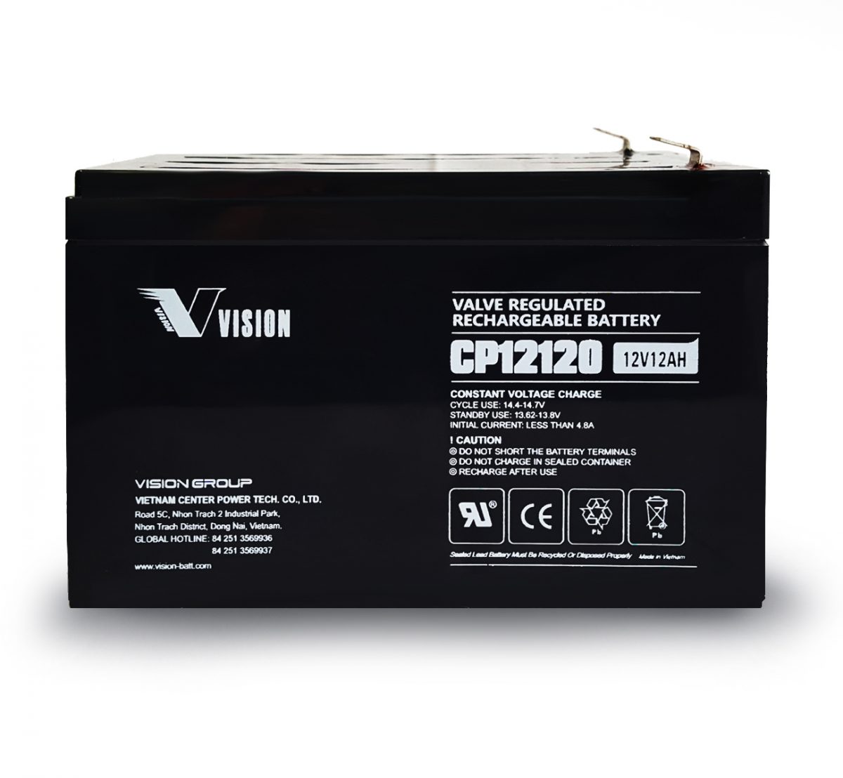 Bình ắc quy Vision CP12120 12V 12Ah