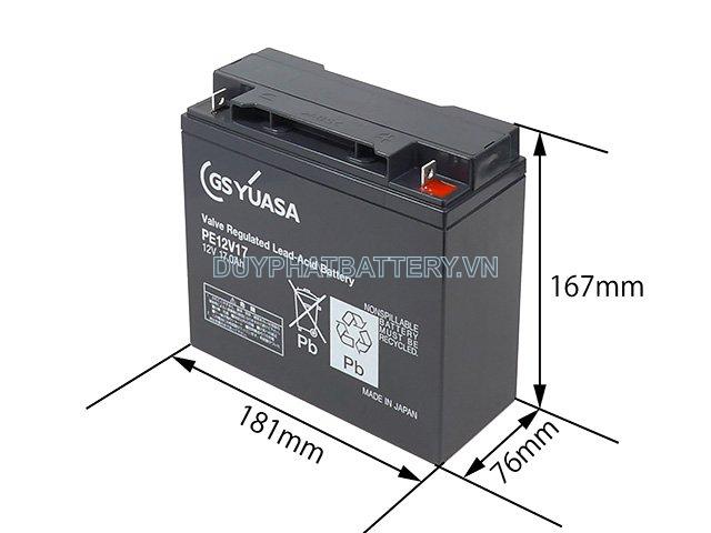 Bình ắc quy GS YUASA PE12V17 12V 17AH