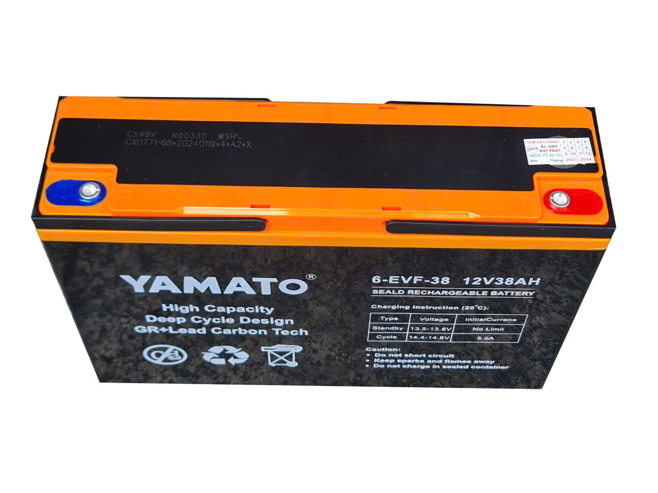 Bình Ắc Quy Yamato 6-EVF-38 12v 38Ah
