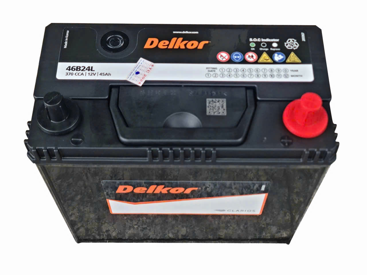 Ắc quy Delkor 46B24L ( 12V-45Ah) CCA 370