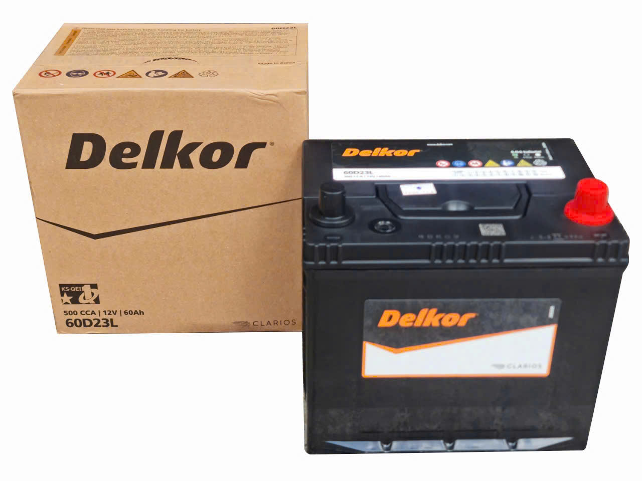 Ắc quy Delkor 60D23L 12V-60Ah CCA 500