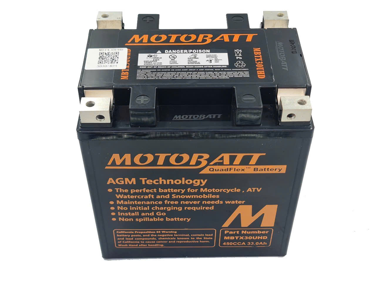 Bình ắc quy Motobatt Quadflex MBTX30UHD chuyên dùng cho các dòng xe có phân khối lớn