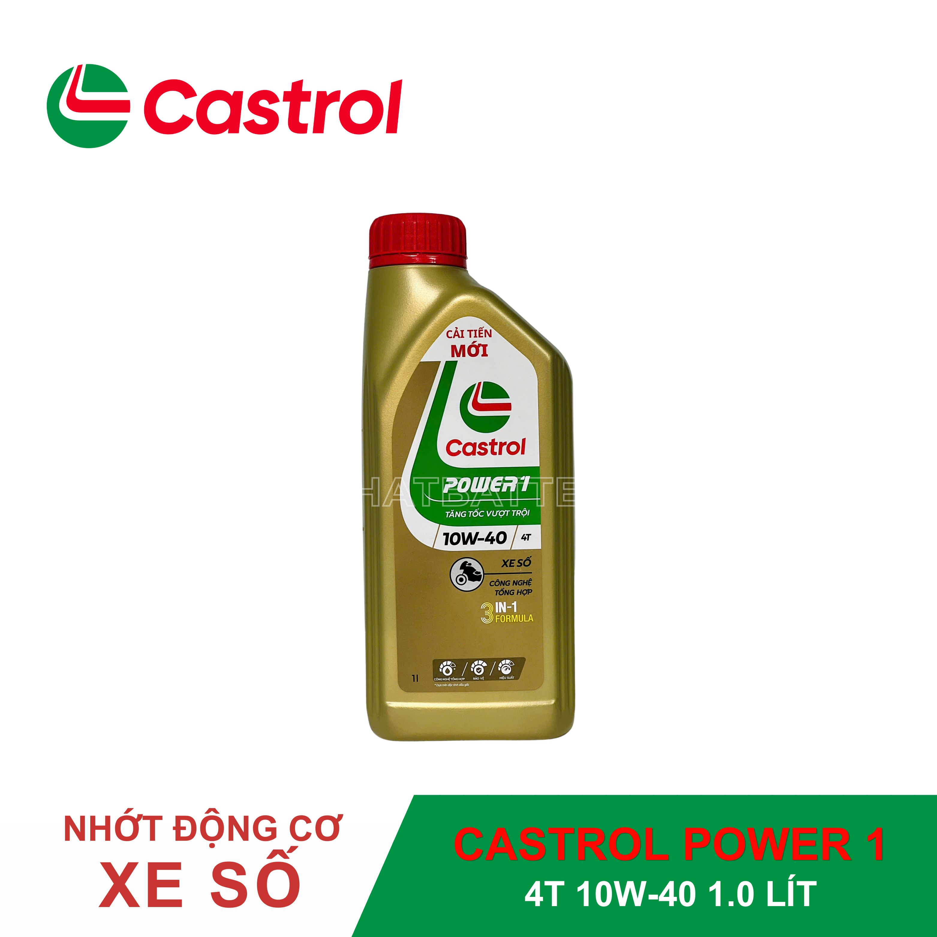 Nhớt Castrol Power 1 4T 10W40 1L phù hợp cho các dòng xe máy 4