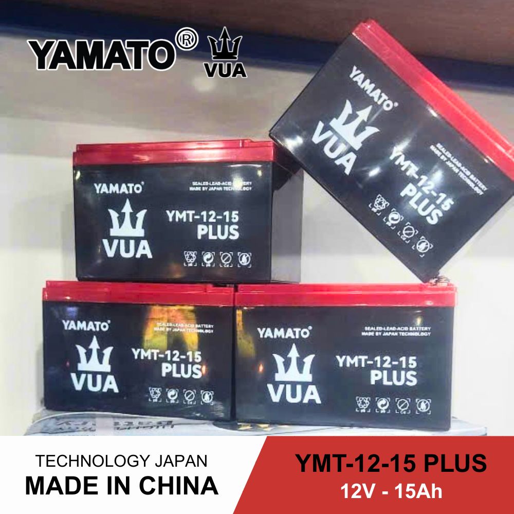 Bình ắc quy Yamato Vua YMT-12-15 Plus (12V-15Ah) - Ắc quy xe đạp điện 