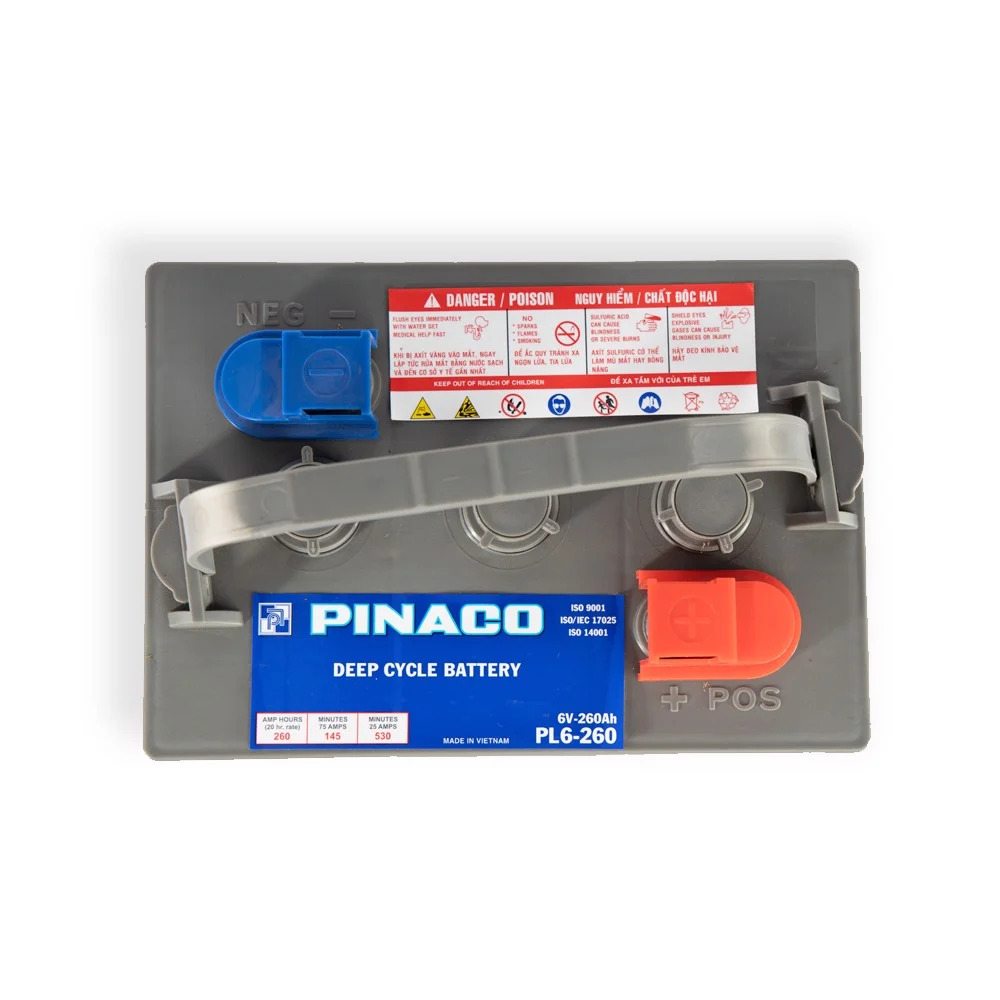  Ắc quy Xe điện PINACO PL 6-260 - 6V - 260Ah