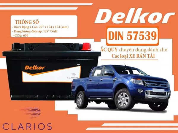 Bình ắc quy Delkor 35-60R (75D23R)