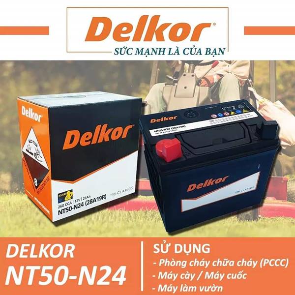 Bình ắc quy Delkor 55D23L