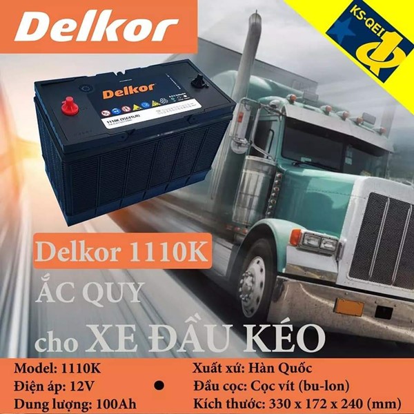 Bình ắc quy Delkor Q85L 115D23L
